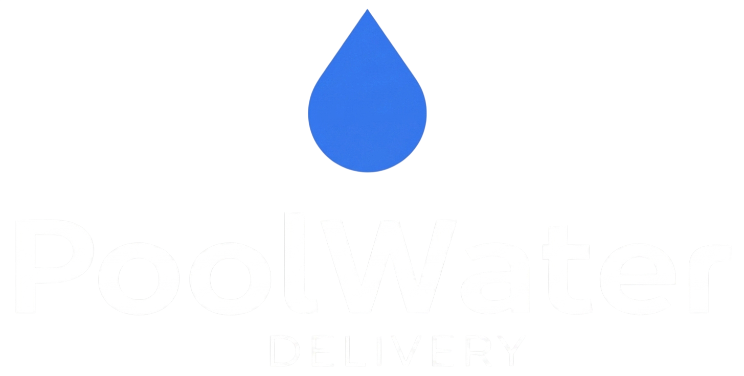 Logotipo Pool water delivery Blanco